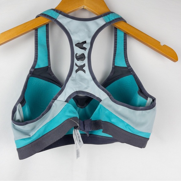Victoria's Secret VS Sport Padded Racerback Sports Bra Blue Gray Green - Picture 3 of 6